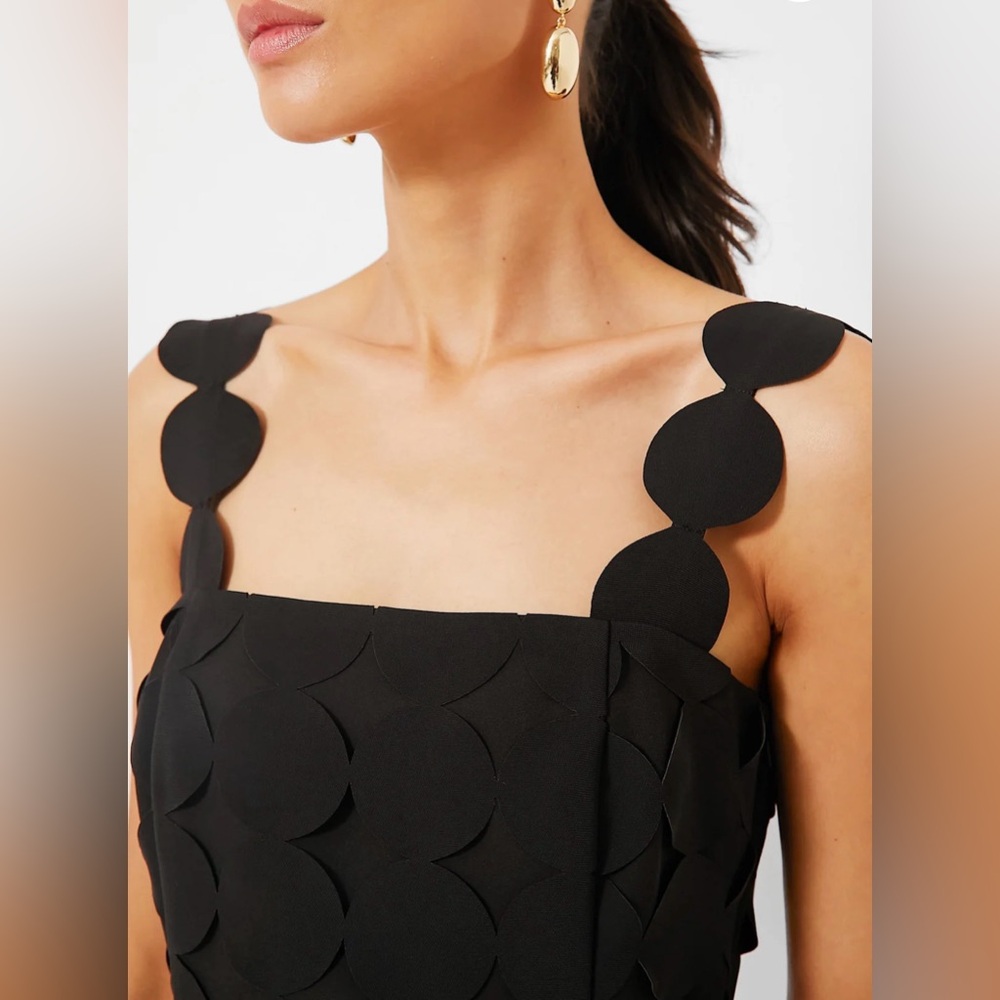HYACINTH HOUSE Tuckernuck Black Multi Circle Mercedes Midi Dress Medium M - Picture 4 of 6